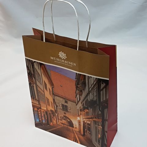 printed paper carrier bags with twisted handles