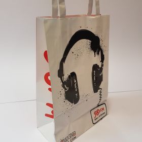 98FM - Kraft Bags with Flat Tape Handles