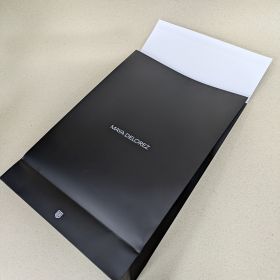 Black gusseted envelope