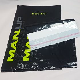 Black printed mailing bag