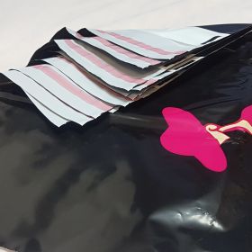 Black printed mailing bag