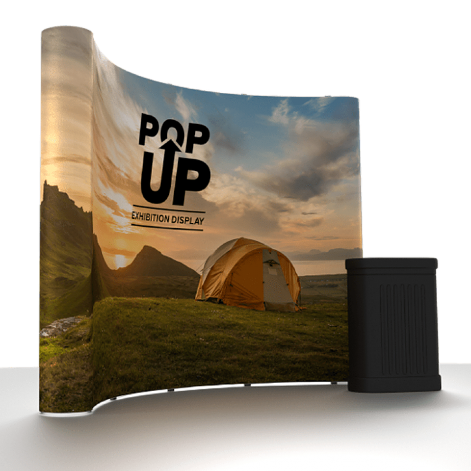 Curved Pop up display