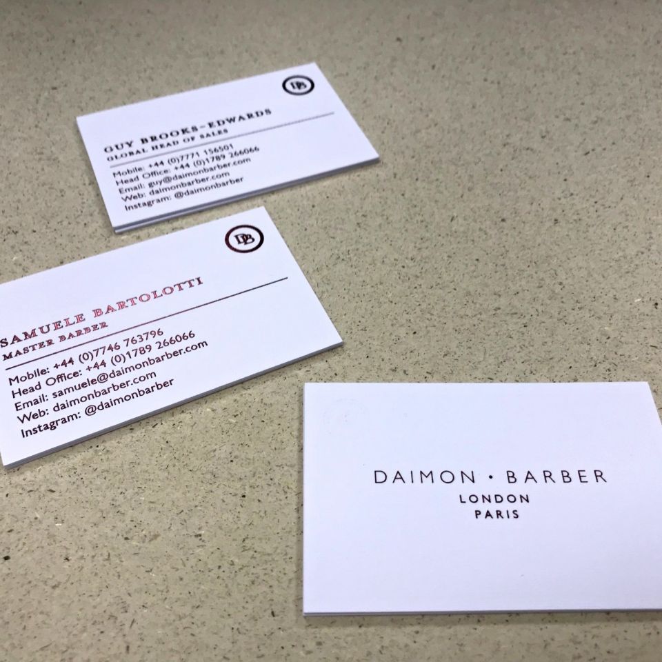 Business Cards on Speciality Paper
