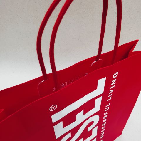 Printed Kraft Carrier Bags With Twisted Handles