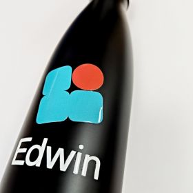 Edwin bottle with DFT sticker