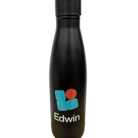 Edwin bottle with DFT sticker