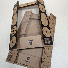 Folding carton tray and lid with window