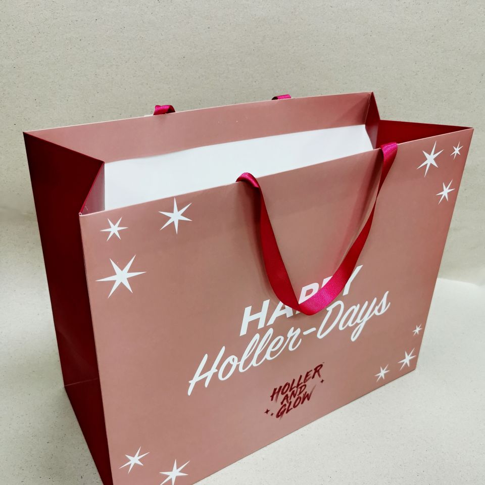Luxury Laminated Bags with Ribbon Handles
