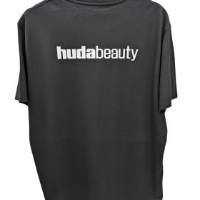 Huda Beauty black t-shirt back