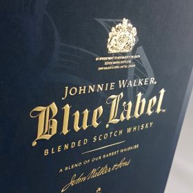 Johnnie Walker gold block foil