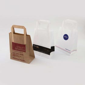 Kraft Bags with Flat Tape Handles