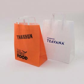 Kraft Bags with Flat Tape Handles