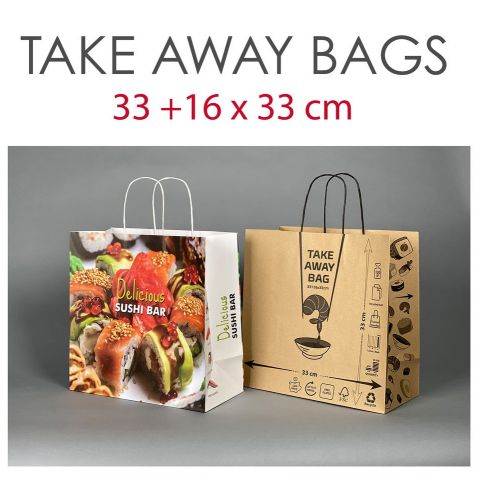Kraft paper takeaway bag