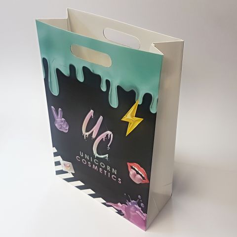 Luxury Unlaminated/Laminated Bags with Die Cut Handles