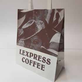 Lexpress Coffee - Kraft Bags with Flat Tape Handles