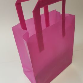 Pink Plastic Takeaway Bag