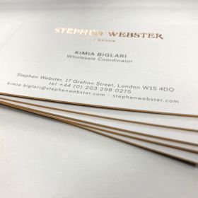 SW Business card on fine linen Colorplan