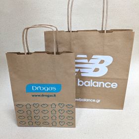 Twist handle kraft carrier bag