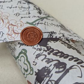 Wax seal + tissue paper