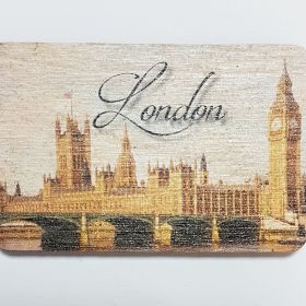 Wooden Fridge Magnet London3